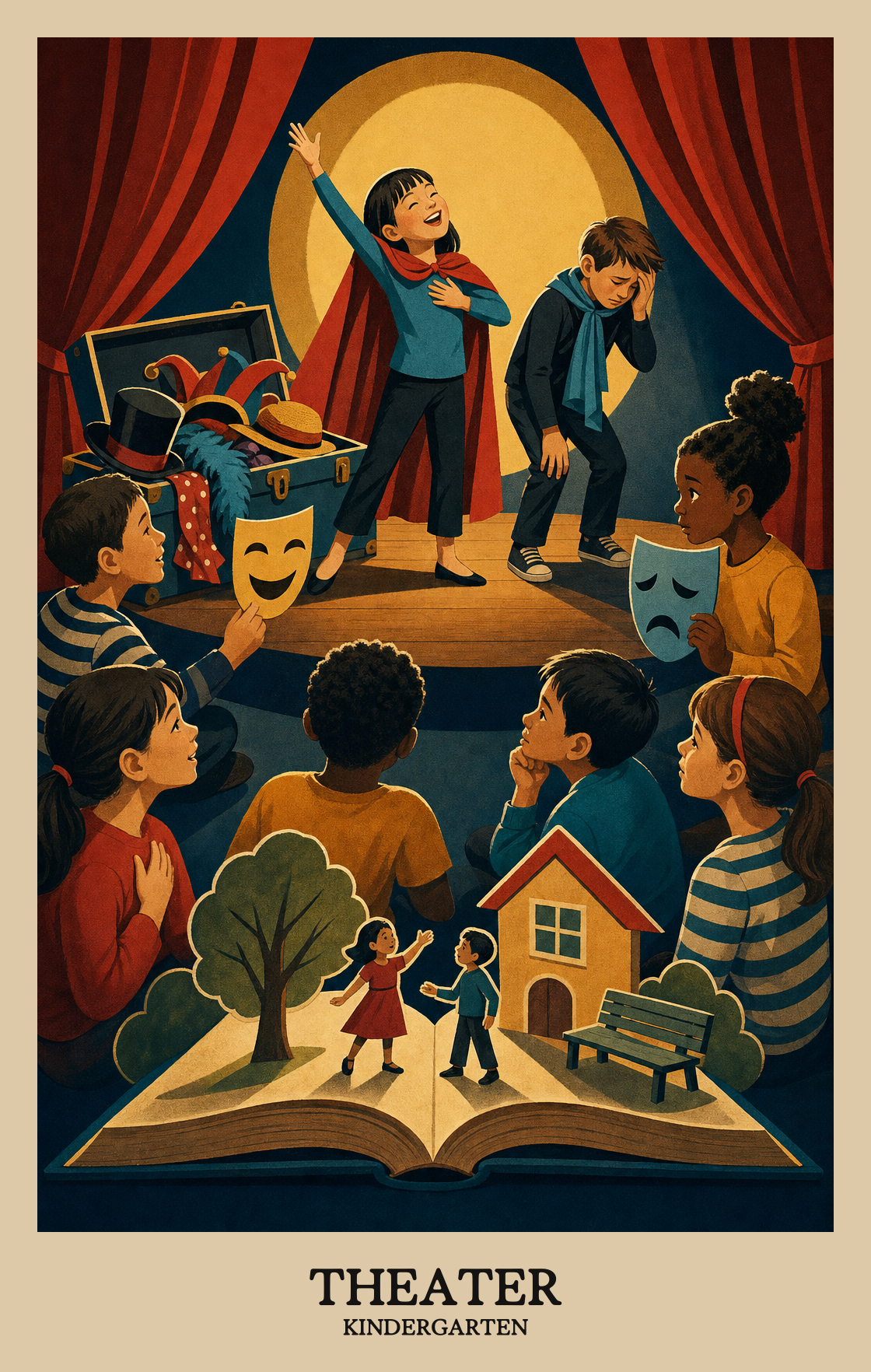 Illustration of what students learn in Kindergarten Arts: Theater